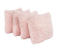OHS Set Of 4 Soft Fluffy Shaggy Square Cushion Covers