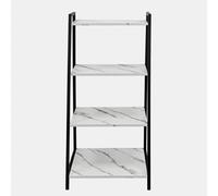 OHS Shelving Unit 4 Tier Living Room Storage Organiser Modern Wire Home Decor Office in White OHS White