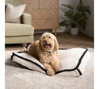 OHS Sherpa Bind Pet Bed Dog Puppy Comfy Mat Cushion Washable Fleece, Cream - Large
