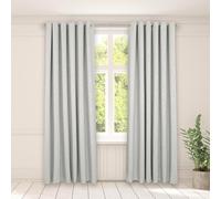 OHS Silver Eyelet Curtains Blackout, Thermal Decorative Lined Curtains Geo Embossed Blackout Long Curtains for Living Room Bedroom Soft Modern, 66x90"