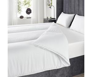 OHS Single Duvet 4.5 Tog Soft Like Down, Lightweight Summer Quilt Anti Allergy Soft Comfy Microfibre Cover Hotel Quality Hollowfibre Machine Washable Duvet Single, White