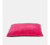 OHS Small Dog Bed, Ultra Soft Ribbed Fleece Washable Pet Beds for Small Dogs Cats Non-Slip Calming Dog Mat Cosy Fluffy Anti Anxiety Pet Pillow Cushion, Bright Pink - 80 x 60cm