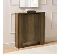 OHS Small Radiator Cover Ribbed Wooden Top Shelf Heater Cover, Medium Wood
