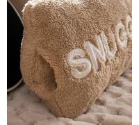 OHS Snuggle Plush Pillow, Ultra Soft Plush Fleece Stuffed Novelty Cushion with Hand Warmer Snuggly Pocket Novelty Pillow for Home Office Gift for Adults Kids, Natural - 15 x 30 x 50cm