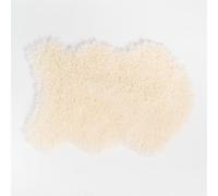 OHS Sofia Faux Fur Rug Cream, Fluffy Rugs Living Room Home Decorative Super Soft Modern Anti Slip Low Pile Bedside Carpet Rug Non Shedding Area Rugs for Bedroom, 60 x 90cm