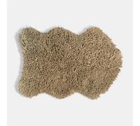 OHS Sofia Faux Fur Rug for Bedroom, Area Rugs for Living Room Home Decorative Super Soft Modern Anti Slip Low Pile Fluffy Rug Non Shedding Bedside Carpet Rug, Mink - 60 x 90cm