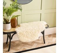 OHS Sofia Fluffy Rug Faux Fur Soft Indoor Sheepskin Mat Runner in Cream | Size: 60 cm x 90 cm OHS Cream 60 cm x 90 cm