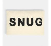 OHS Soft Boucle Snug Slogan Print Decorative Scatter Cushion, Monochrome