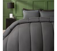 OHS Soft Coverless 10.5 TOG Duvet Set Pillowcase Quilted Cover in Charcoal | Size: Single OHS Charcoal Single