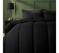 OHS Soft Coverless 10.5 TOG Duvet Set Pillowcase Quilted Cover in Jet Black | Size: Single OHS Jet Black Single