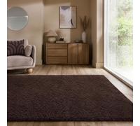 Ohs Soft Fluffy Rug Anti-Slip Carpet Area Floor Mat, Chocolate - 160 X 230Cm