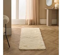 Ohs Soft Fluffy Runner Rug Anti-Slip Floor Mat, Cream - 60 X 150Cm