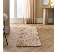OHS Soft Fluffy Runner Rug Anti-Slip Floor Mat in Stone | Size: 60 cm x 150 cm OHS Stone 60 cm x 150 cm