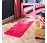 Ohs Soft Fluffy Runner Rug Anti-Slip Floor Mat, Pink - 60 X 150Cm