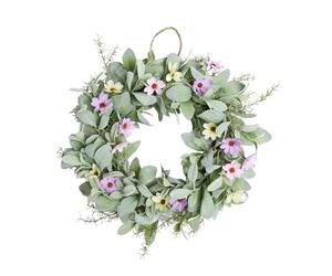 OHS Spring Summer Door Wreath, Home Accessories Indoor Summer Wreath for Living Rooms Kitchen Dining Room Decorative Door Wreaths Outdoor All Year, 50cm x 50cm
