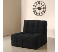 Ohs Square Boucle Bean Bag Chair Lazy Sofa Floor Reading Couch - Black