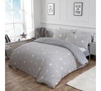 OHS Stars Teddy Fleece Duvet Cover with Pillowcase Soft Plush Bedding Set