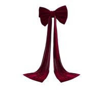 OHS Statement Velvet Christmas Tree Bow Large Tree Topper, Burgundy