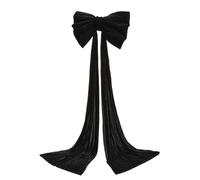OHS Statement Velvet Christmas Tree Bow Large Tree Topper Decoration, Black