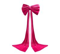 OHS Statement Velvet Christmas Tree Bow Large Tree Topper, Hot Pink