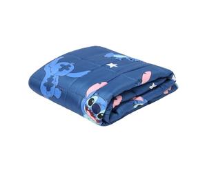 OHS Stitch Adults Weighted Blanket Official Licensed 3kg, Blue 100x150cm | Stitch Gifts for Adults Christmas Reversible Weighted Blanket Sleep Therapy Sleep Stress Anxiety Relief Heavy Blanket