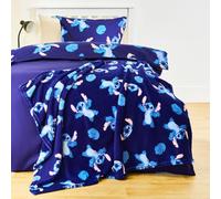 OHS Stitch Blanket for Girls Boys, Officially Licensed Stitch Fleece Blanket Throws for Sofas Soft Cosy Warm Blankets for Bed Decoration Kids Rooms Plush Stitch Fleece, Blue - 100 x 120cm