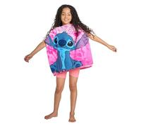 OHS Stitch Hooded Towels for Kids Changing Robe, Stitch Gifts for Girls Oversized Short Sleeve Quick Dry Absorbent Kids Poncho Towel Swim Childrens Travel Wrap Dry Robe Swim Towel, Pink