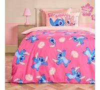 OHS Stitch Single Duvet Cover, Officially Licensed Bed Set, Pink