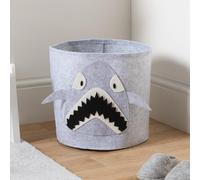 OHS Storage Basket Toy Clothes Felt Shoe Organiser Animal, Shark - Grey in Light Grey OHS Light Grey