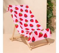 OHS Strawberry Towel Bath Quick Dry Summer Travel Microfibre Absorbent in Pink OHS Pink
