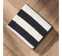 OHS Stripe 100% Cotton Bath Towel Hotel Luxury Shower Soft Absorbent, White - 2Pc