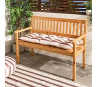 OHS Stripe 2 Seater Outdoor Bench Cushion Garden Furniture Seat in Chocolate OHS Chocolate