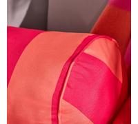 OHS Stripe Bolster Pillow Garden Furniture Cylinder Pillow, Soft Cosy Neck Roll Pillows for Armrest & Head Support Yoga Bolster Cushion for Sofa Bed Indoor Outdoor Cushions, Orange/Pink