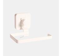 OHS Suction Toilet Roll Holder White, Wall Mounted Toilet Paper Roll Holder No Drilling Metal Rust Resistant Tissue Holders Towel Hanger for Bathroom & Kitchen