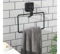 Ohs Suction Towel Ring Rust Resistant Wall Mounted Hook - Black