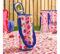 OHS Summer Print Insulated Bottle Cooler Bag Picnic Wine Cooling in Pink OHS Pink
