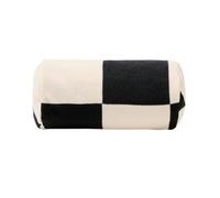 OHS Sun Lounger Cushion, Lightweight Compact Inflatable Pillow with Microfibre Cover Bolster Cushion Back Support Trave Pillow Outdoor Cushions Poolside Beach Accessories, Monochrome Checkerboard