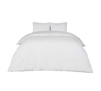 OHS Super King Duvet Geometric, Luxury Duvet Quilt Cover Bedding Superking with Pillowcases Ultra Soft Decorative Embossed Duvet Bed Set, White