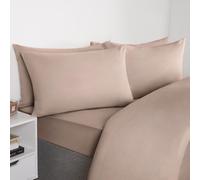 OHS Super Soft Microfibre Plain Dyed Duvet Cover With Pillowcase Bedding Set