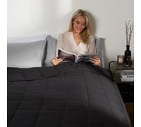 Ohs Supersoft Weighted 8Kg Blanket, Black - 150 X 200Cm