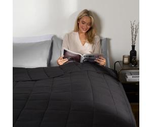 Ohs Supersoft Weighted 8Kg Blanket, Black - 150 X 200Cm