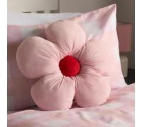 OHS Support Pillow Flower Shaped Scatter Cushion, Soft Cosy Fabric Unique Flower Shape Design Luxurious Cuddle Cushion For Livingroom Bed Sofa, Pink/Red - 40cm