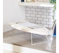 OHS Table Top Marble Effect Polyester Cover Foldable Ironing Board in White OHS White