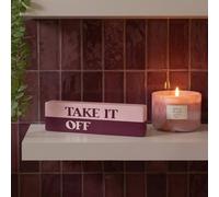 OHS Take It Off-Bathroom Slogan Ornament Home Décor Display in Burgundy OHS Burgundy