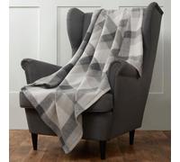 OHS Tartan Check Throw Over Bed Warm Soft Blanket