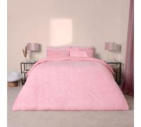 Ohs Teddy Duvet Cover With Pillow Case Bedding Set, Pink - Double