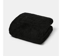 Ohs Teddy Fleece 6Kg Weighted Blanket Sensory Sleep Therapy - 125 X 180Cm - Black