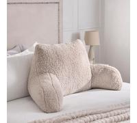 OHS Teddy Fleece Bed Reading Cushion Pillow With Arms Lumbar Support