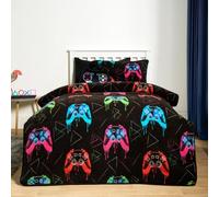 OHS Teddy Fleece Coverless Duvet Single, 10.5 Tog Coverless Duvet for Kids Ultra Soft Warm Gaming Bedding All Season Quilt Kids Single Duvets with Pillowcase, 135 x 200cm