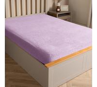 Ohs Teddy Fleece Fitted Bed Sheet Soft Thermal, Lilac - Double